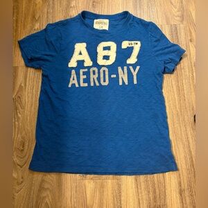 Y2K Aeropostale Embroidered Royal Blue Tee